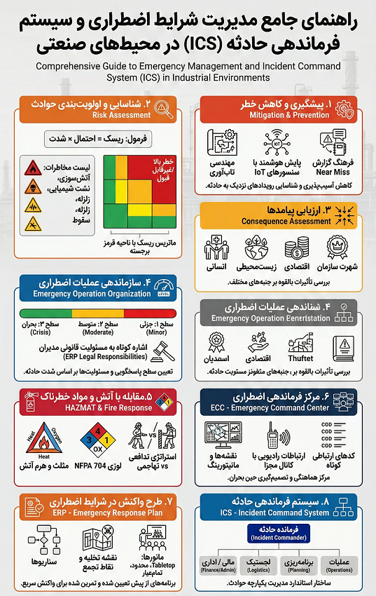 مدیریت شرایط اضطراری و سیستم فرماندهی حادثه (ICS)؛ از تئوری تا عملیات میدانی