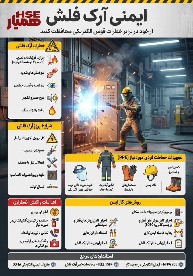 ایمنی آرک فلش (Arc Flash) چیست؟