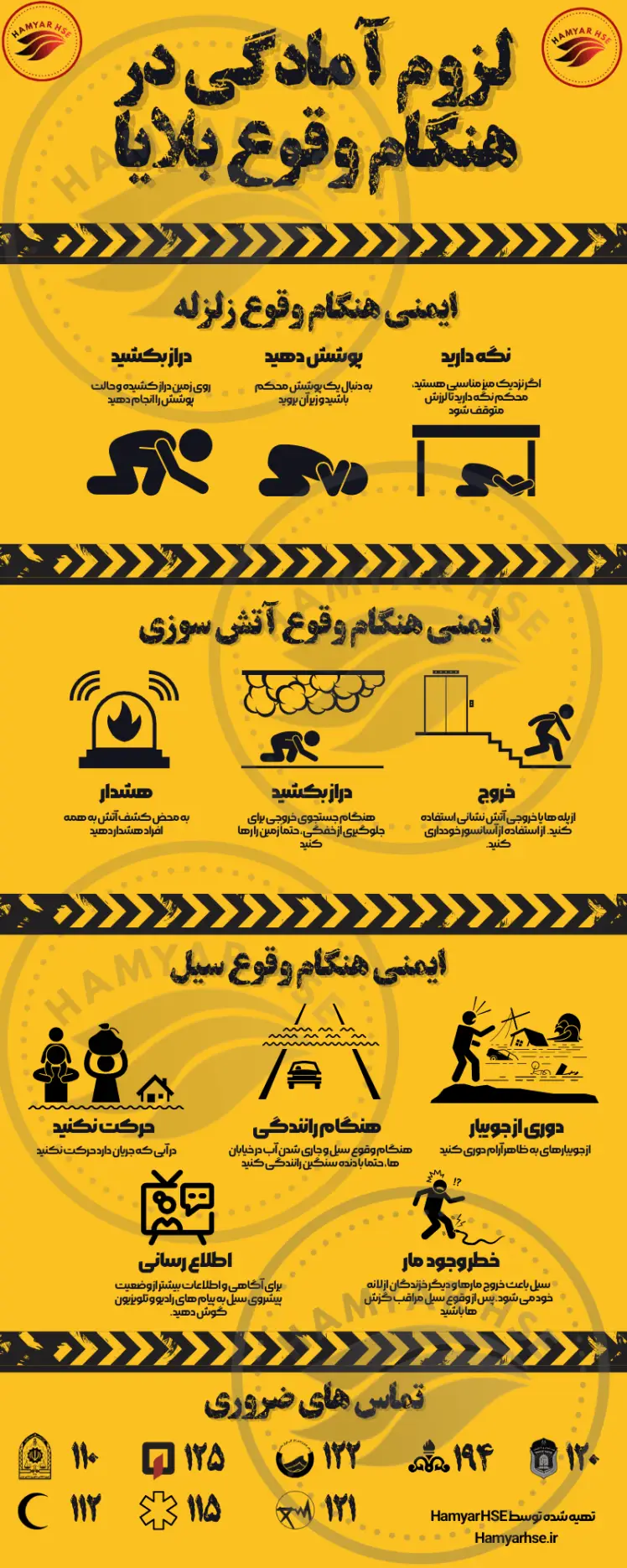 پوستر آمادگی مقابله با بلایا